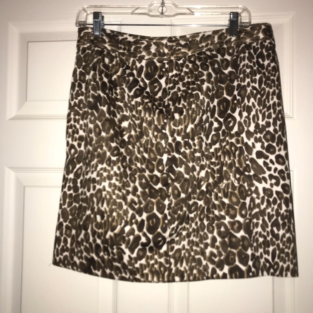 Loft Animal Print Skirt